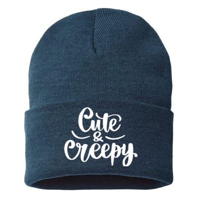 Cute And Creepy Halloween Funny Sustainable Knit Beanie