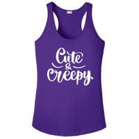 Cute And Creepy Halloween Funny Ladies PosiCharge Competitor Racerback Tank