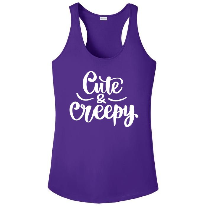 Cute And Creepy Halloween Funny Ladies PosiCharge Competitor Racerback Tank