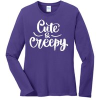 Cute And Creepy Halloween Funny Ladies Long Sleeve Shirt