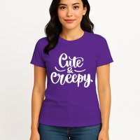 Cute And Creepy Halloween Funny Womens T-Shirt