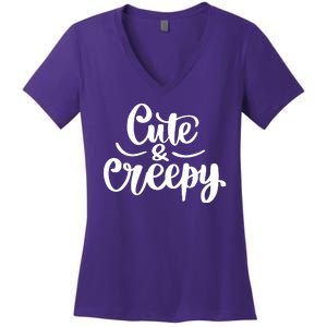 Cute And Creepy Halloween Funny Women's V-Neck T-Shirt