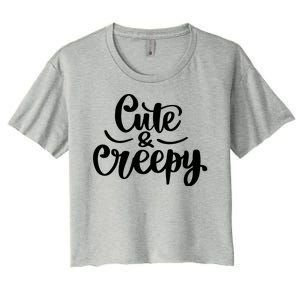 Cute And Creepy Halloween Funny Women's Crop Top Tee