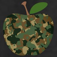 Camouflage Apple 7 Panel Mesh Trucker Snapback Hat