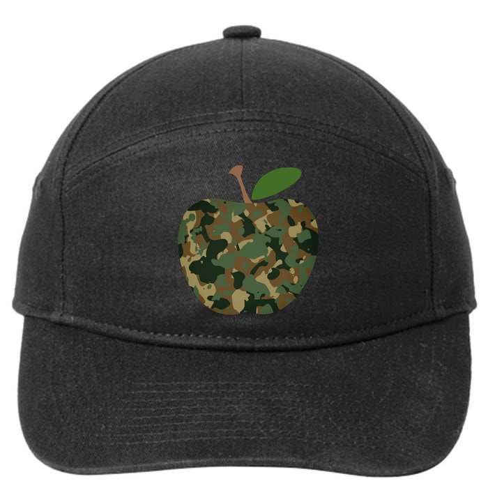 Camouflage Apple 7-Panel Snapback Hat