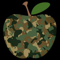 Camouflage Apple 7-Panel Snapback Hat