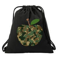 Camouflage Apple Drawstring Bag