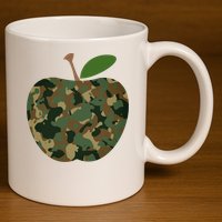 Camouflage Apple 11oz C Handle Ceramic Mug