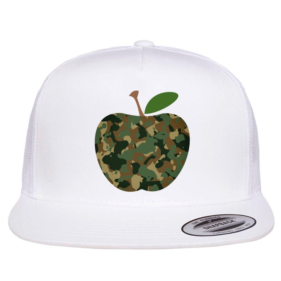 Camouflage Apple Flat Bill Trucker Hat