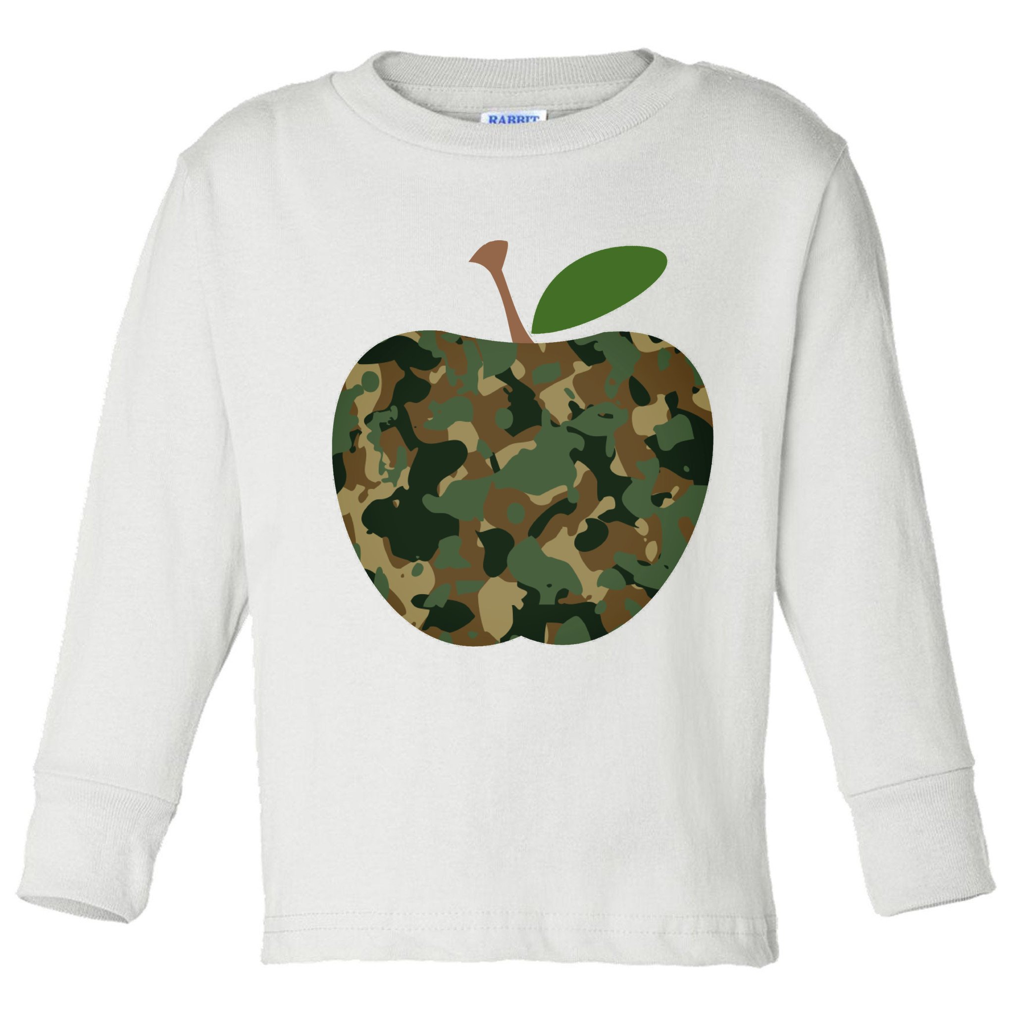 Camouflage Apple Toddler Long Sleeve Shirt