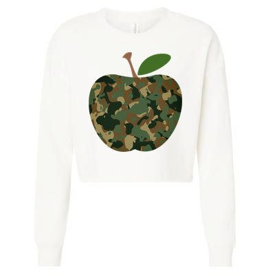 Camouflage Apple Cropped Pullover Crew