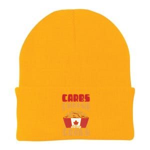 Carbs And Cheese Are My Goals Cheddar Cheese Curd Fast Food Knit Cap Winter Beanie