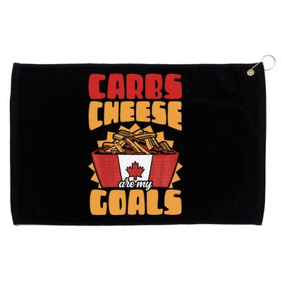 Carbs And Cheese Are My Goals Cheddar Cheese Curd Fast Food Grommeted Golf Towel