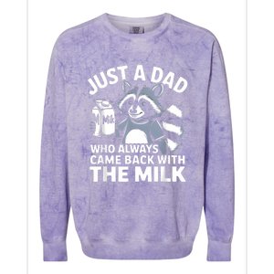 Cwho Always Came Back With The Milk Dad Colorblast Crewneck Sweatshirt