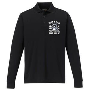 Cwho Always Came Back With The Milk Dad Performance Long Sleeve Polo