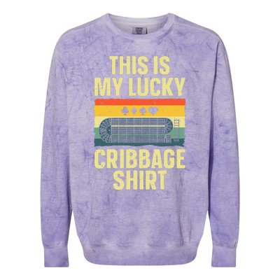 Cribbage Art Cribbage Board Cribbage Player Colorblast Crewneck Sweatshirt