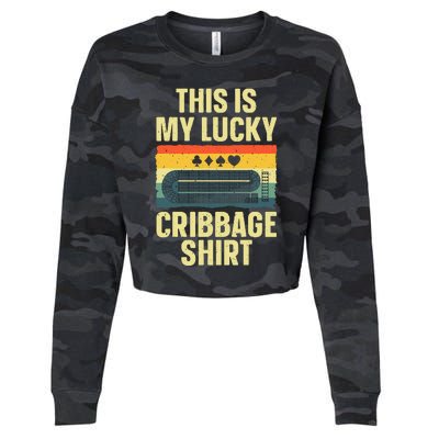 Cribbage Art Cribbage Board Cribbage Player Cropped Pullover Crew