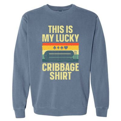 Cribbage Art Cribbage Board Cribbage Player Garment-Dyed Sweatshirt