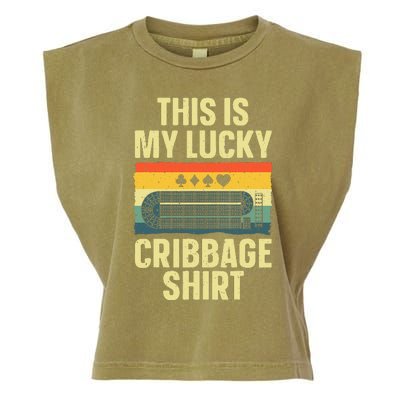 Cribbage Art Cribbage Board Cribbage Player Garment-Dyed Women's Muscle Tee