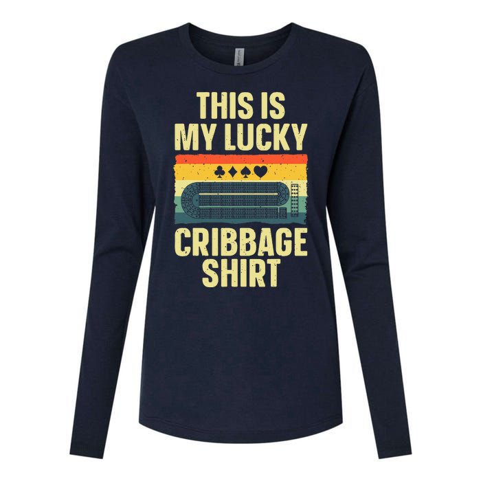 Cribbage Art Cribbage Board Cribbage Player Womens Cotton Relaxed Long Sleeve T-Shirt