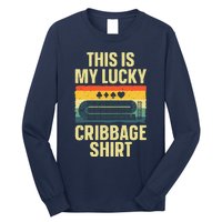 Cribbage Art Cribbage Board Cribbage Player Long Sleeve Shirt