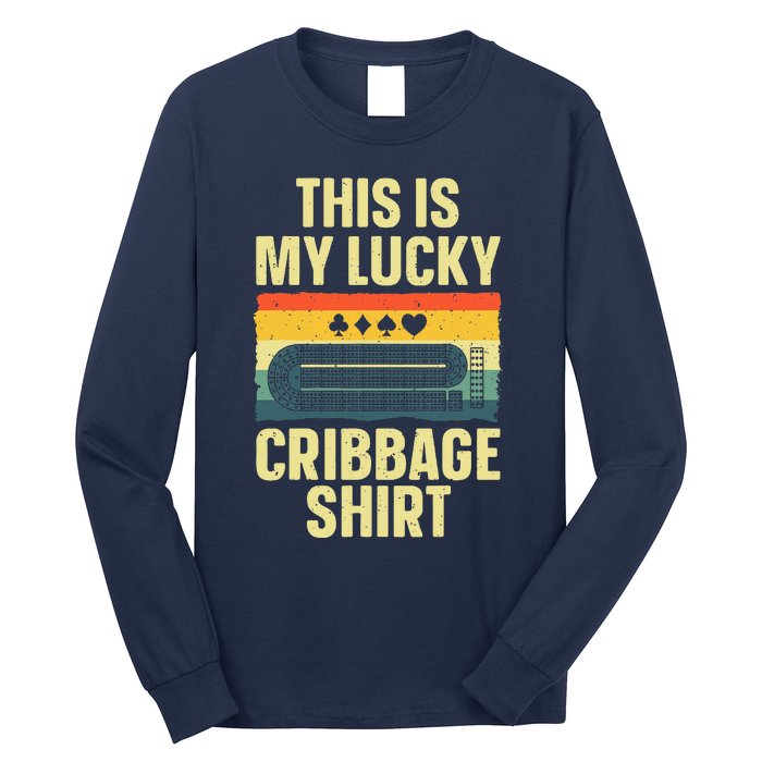 Cribbage Art Cribbage Board Cribbage Player Long Sleeve Shirt