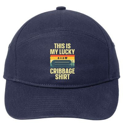 Cribbage Art Cribbage Board Cribbage Player 7-Panel Snapback Hat
