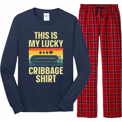 Cribbage Art Cribbage Board Cribbage Player Long Sleeve Pajama Set