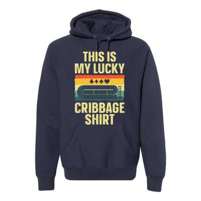 Cribbage Art Cribbage Board Cribbage Player Premium Hoodie