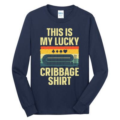 Cribbage Art Cribbage Board Cribbage Player Tall Long Sleeve T-Shirt