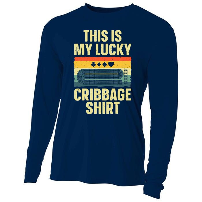 Cribbage Art Cribbage Board Cribbage Player Cooling Performance Long Sleeve Crew