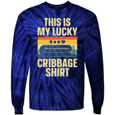 Cribbage Art Cribbage Board Cribbage Player Tie-Dye Long Sleeve Shirt