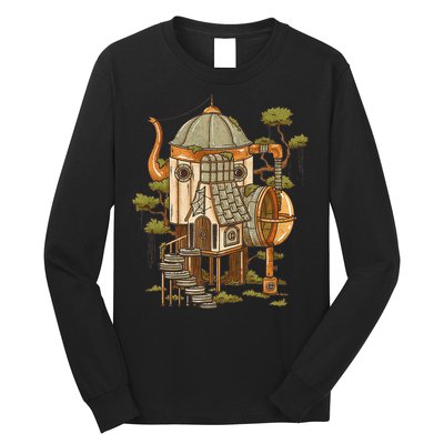 Cottagecore Aesthetic Cute Fairy House Long Sleeve Shirt