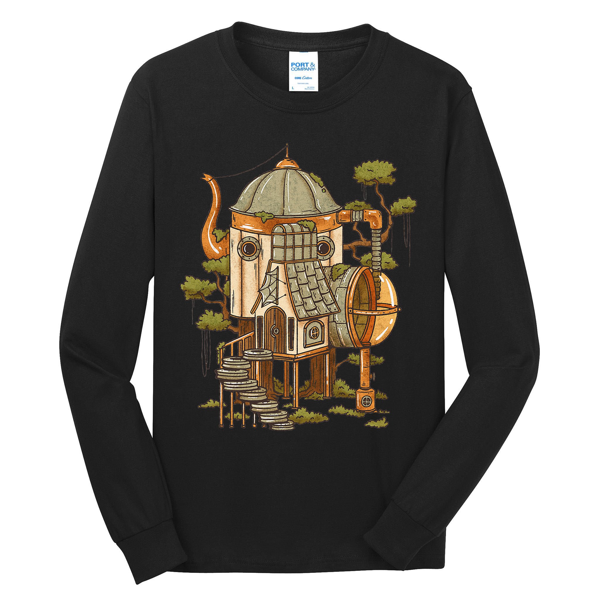 Cottagecore Aesthetic Cute Fairy House Tall Long Sleeve T-Shirt