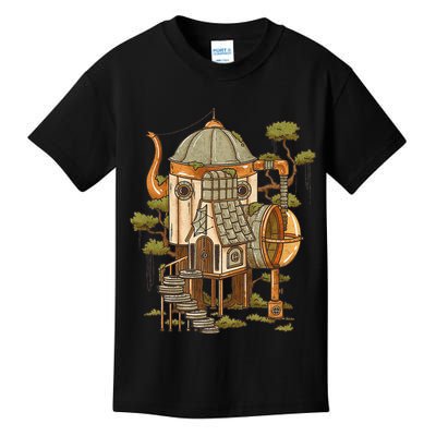 Cottagecore Aesthetic Cute Fairy House Kids T-Shirt
