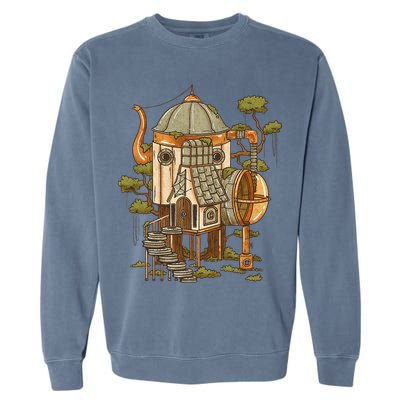 Cottagecore Aesthetic Cute Fairy House Garment-Dyed Sweatshirt