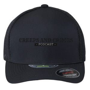 Creeps And Crimes Podcast Logo Flexfit Unipanel Trucker Cap