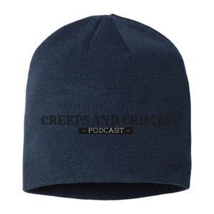 Creeps And Crimes Podcast Logo Sustainable Beanie