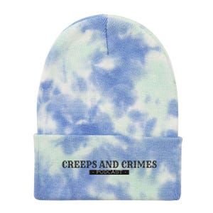 Creeps And Crimes Podcast Logo Tie Dye 12in Knit Beanie