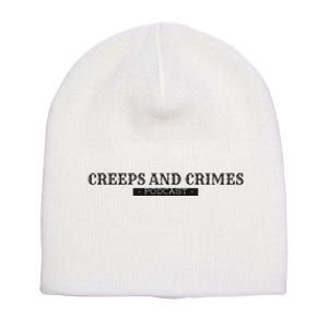 Creeps And Crimes Podcast Logo Short Acrylic Beanie