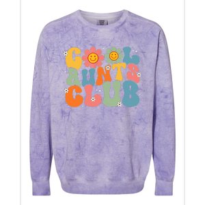 Cool Aunts Club Groovy Retro Smile Aunt Auntie MotherS Day Colorblast Crewneck Sweatshirt