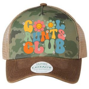 Cool Aunts Club Groovy Retro Smile Aunt Auntie MotherS Day Legacy Tie Dye Trucker Hat