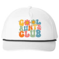 Cool Aunts Club Groovy Retro Smile Aunt Auntie MotherS Day Snapback Five-Panel Rope Hat