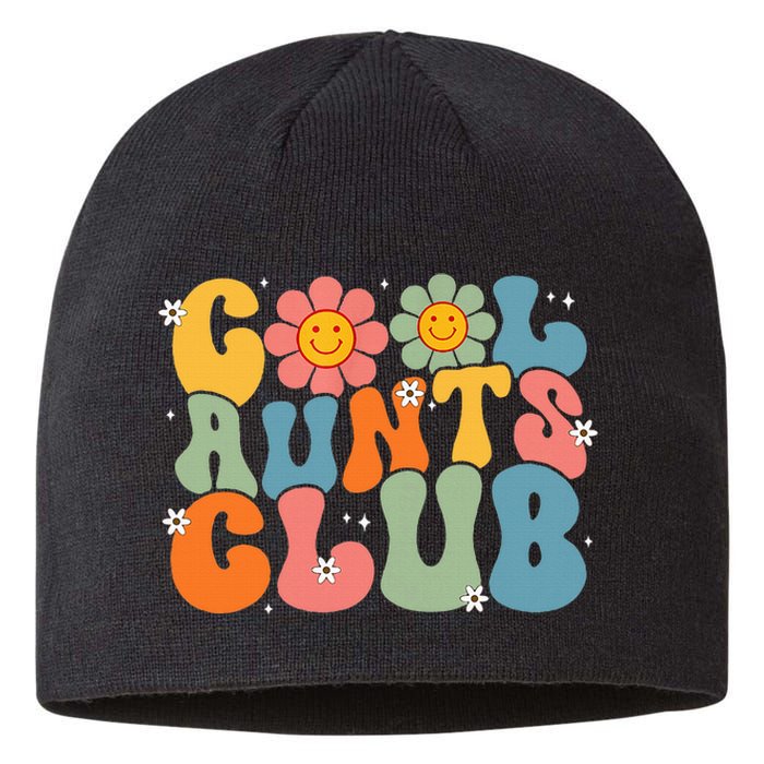 Cool Aunts Club Groovy Retro Smile Aunt Auntie MotherS Day Sustainable Beanie