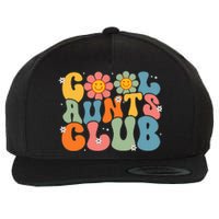 Cool Aunts Club Groovy Retro Smile Aunt Auntie MotherS Day Wool Snapback Cap