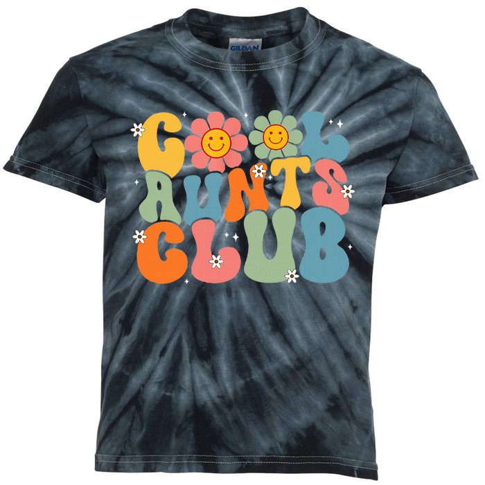 Cool Aunts Club Groovy Retro Smile Aunt Auntie MotherS Day Kids Tie-Dye T-Shirt