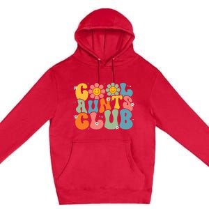 Cool Aunts Club Groovy Retro Smile Aunt Auntie MotherS Day Premium Pullover Hoodie