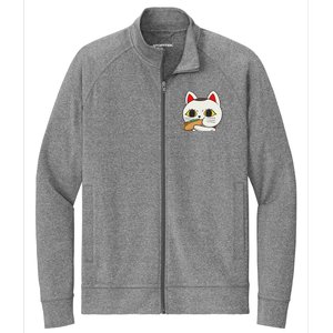 Cat Anime Cute Funny Manga Turbo Granny Kawaii Cat Stretch Full-Zip Cadet Jacket