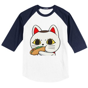 Cat Anime Cute Funny Manga Turbo Granny Kawaii Cat Baseball Sleeve Shirt