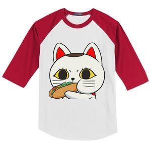 Cat Anime Cute Funny Manga Turbo Granny Kawaii Cat Kids Colorblock Raglan Jersey